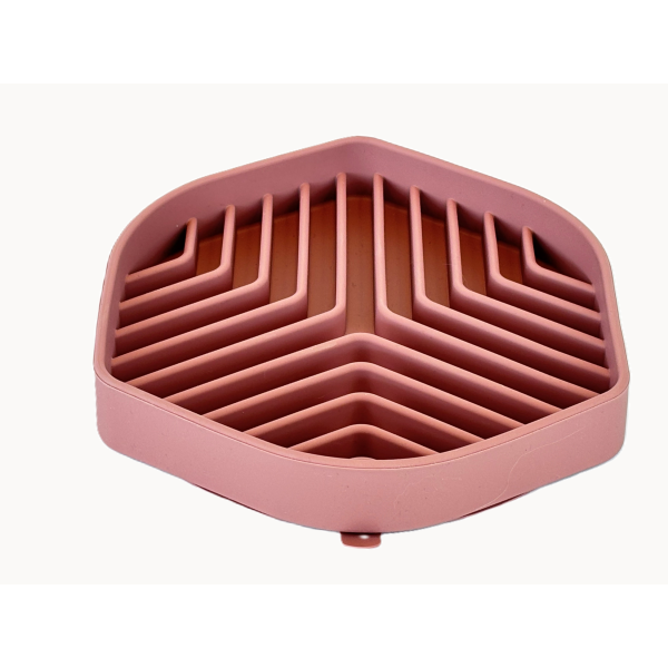 Teddy Exclusive Slowfeeder Lucy – Voerpuzzel voor Kat & Hond – BPA-vrij – Roze – L19 x B19 x H3 cm – Tegen Schrokken