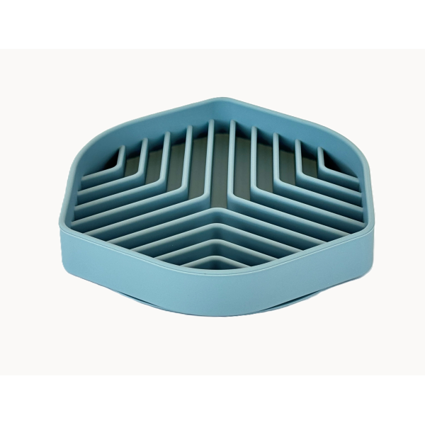 Teddy Exclusive Slowfeeder Lucy – Voerpuzzel voor Kat & Hond – BPA-vrij – Blauw – L19 x B19 x H3 cm – Tegen Schrokken