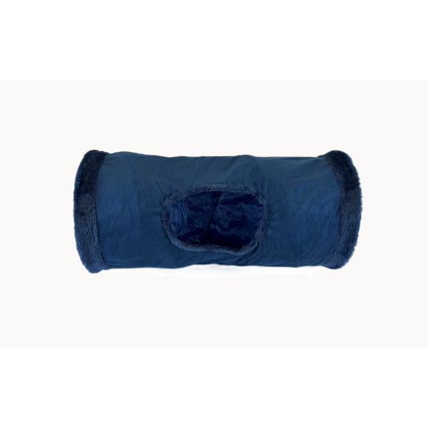Teddy Exclusive Kattentunnel Oliver – Speeltunnel voor Katten – Zacht & Opvouwbaar – Blauw – 50 cm