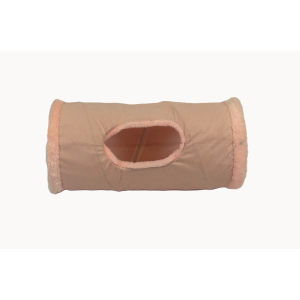 Speeltunnel Oliver - Kattenspeelgoed - ø25xL50cm - Roze