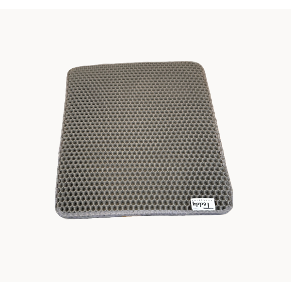 Teddy Exclusive Gritmat Anne – Antislip Kattenbakmat tegen Grituitloop – Grijs – 50 x 40 cm – BPA-vrij EVA-schuim