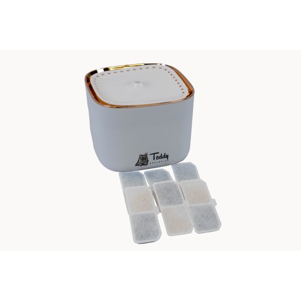 Teddy Exclusive Waterfilters voor Drinkfontein Bella – 6 Stuks – Voor Katten & Honden