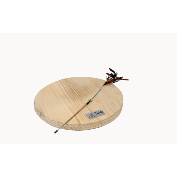 Teddy Exclusive Speelhengel Emma – Interactief Kattenspeeltje met Veerstaaf, Belletje & Veren – 60 cm