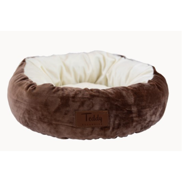 Teddy Exclusive Kattenmand Cleo – Rond & Zacht – Bruin (Ø40 x H12 cm)