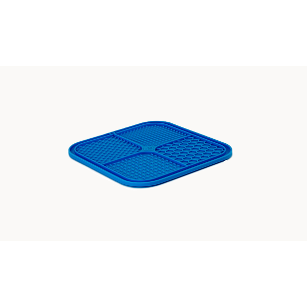Teddy Exclusive Likmatje Daisy – Slowfeeder voor Kat & Hond – Blauw – BPA-vrij – L210 x B210 mm – Tegen Snel Eten & Verveling