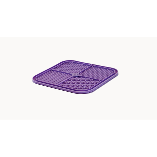 Teddy Exclusive Likmatje Daisy – Slowfeeder voor Kat & Hond – Paars – BPA-vrij – L210 x B210 mm – Tegen Snel Eten & Verveling