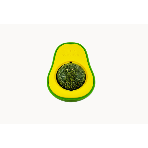 Catnip avocado - Kattenspeeltje - L45xB33xH60mm - Groen/Geel