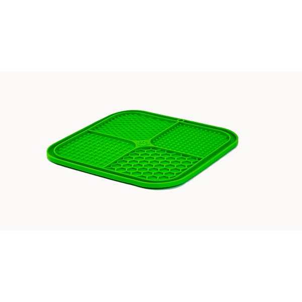 Teddy Exclusive Likmatje Daisy – Slowfeeder voor Kat & Hond – Groen – BPA-vrij – L210 x B210 mm – Tegen Snel Eten & Verveling