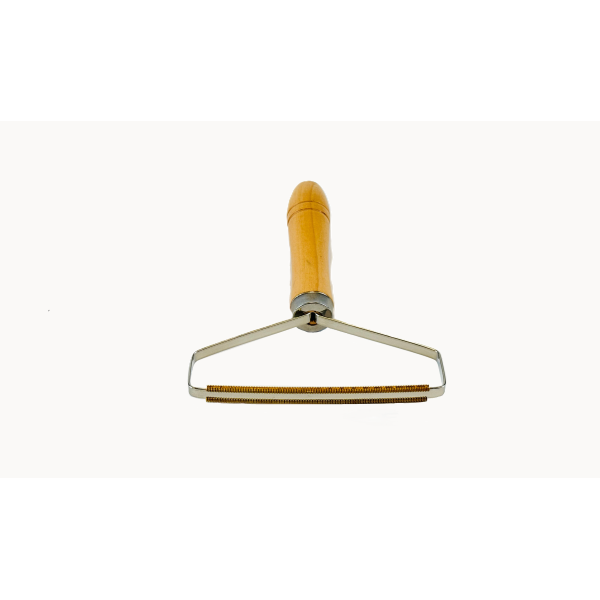 Teddy Exclusive Haarverwijderaar Oscar – Voor Tapijt, Trap & Krabpalen – Houten Handvat – 16 x 12,5 cm – Bruin/Zilver